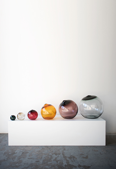 from left: smoke/4″(10cm), olivin/6″(15cm), red/8″(20cm), amber/12″(30cm), plum/16″(41cm), smoke/20″(51cm)