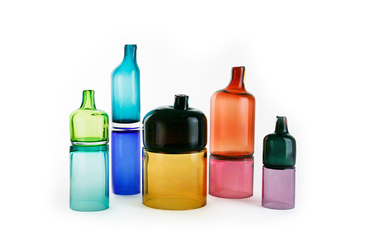 from left: olive/turquoise, lagoon/cobalt, brown/amber, brick/fuchsia, smoke/hyacinth