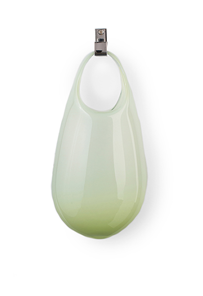 light green 17″H x 8″W x 4″D (43x20x10cm) shown w/ polished nickel hook