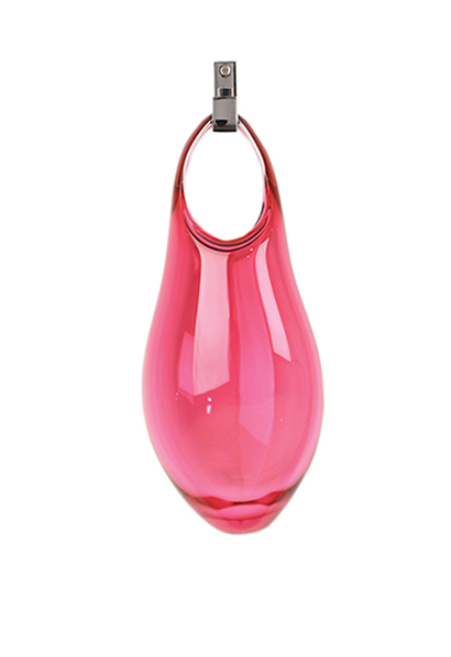 pink 17″H x 8″W x 4″D (43x20x10cm) shown w/ polished nickel hook