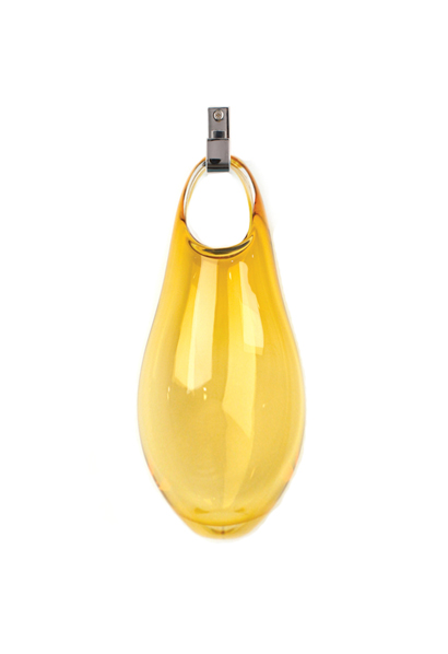 amber 17″H x 8″W x 4″D (43x20x10cm) shown w/ polished nickel hook