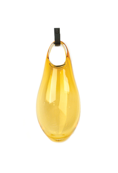 amber 17″H x 8″W x 4″D (43x20x10cm) shown w/ dark oxidized hook