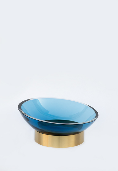 large/steel blue 16″Dia x 6″H (42x16cm)
