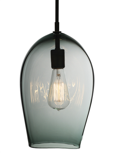 smoke glass/dark oxidized 12˝H x 8˝W x 4˝D (30x20x10cm)